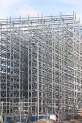 Neubau einer Lagerhalle. Hochregalhalle.