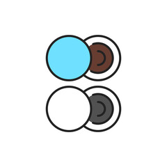 Cream eyeshadow color line icon. Pictogram for web page, mobile app, promo.
