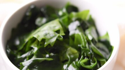 close up laminaria (kelp) seaweed