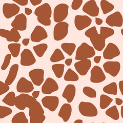 Giraffe fur seamless pattern, tropical animal skin texture