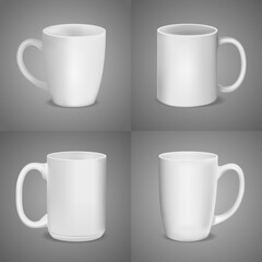 Mug mockup isolated on grey background