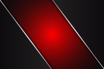 Abstract red and black tech background. Modern design with black and silver metal shapes.