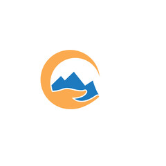 Mountain icon Logo Template Vector illustration design