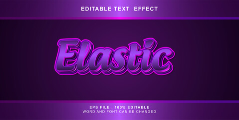 elastic text effect editable