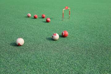 Chinese goal ball on artificial lawn