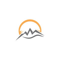 Mountain icon Logo Template Vector illustration design