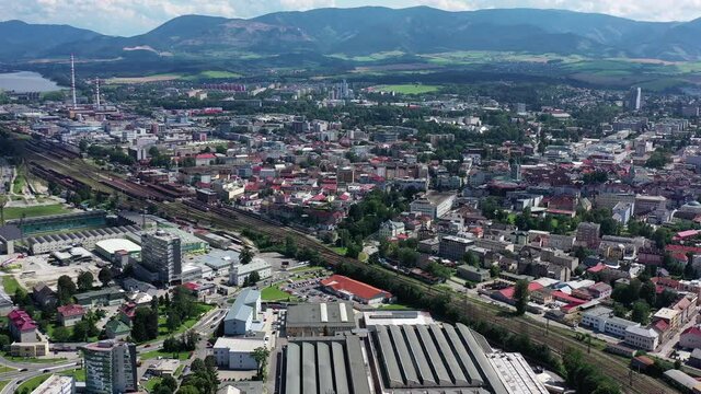 Aerial view of Zilina town in Slovakia