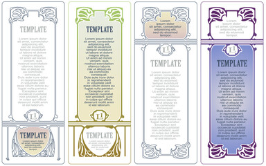 Vector template flyer, invitations or greeting cards.