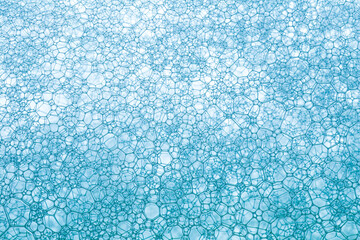 Macro close up of soap bubbles look like scientific image of cell and cell membrane