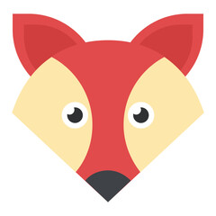 
Cute curious fox head mascot
