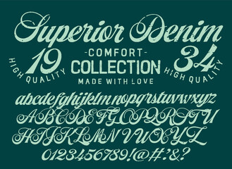  Craft vintage typeface design. Fashion type. Pop modern display vector letters.