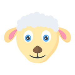 
A domestic sheep animal head 
