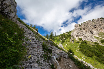 Fototapeta na wymiar In den Ammergauer Alpen