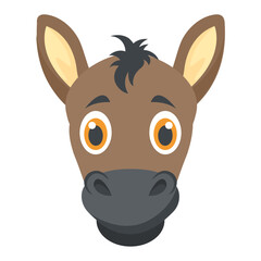 
A horse head or domestic animal
