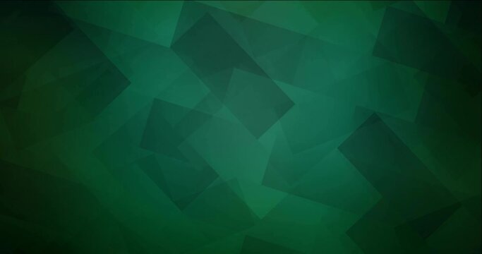 4K looping dark green video sample in rectangular style. Shining colorful animation with rectangle shapes. Flowing design for presentations. 4096 x 2160, 30 fps.