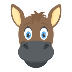 
A horse head or domestic animal
