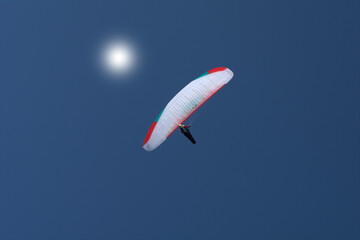 paragliding in the blue sky,sport, fly, blue, paraglider, air, extreme, adventure, paraglide,...