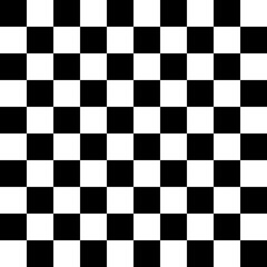 Chess pattern. Black and white checkered background. Vector geometric design. Checkered backdrop.