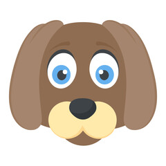 A face of a brown dog with open mouth