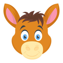 
A horse head or domestic animal
