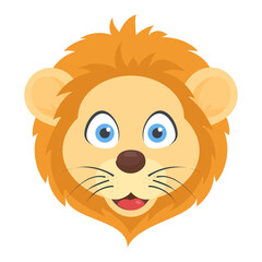 
A cute small tiger face or cub head
