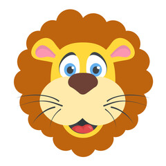
A cute small tiger face or cub head
