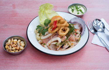 Seafood ceviche, typical dish from Peru. seafood