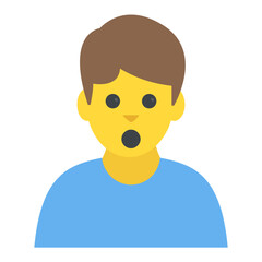 
Flat icon design of boy avatar
