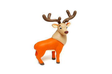 Deer toy isolated on white background