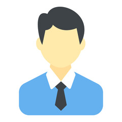 
Flat icon design of boy avatar
