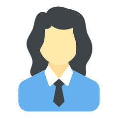 
Flat icon design of girl avatar
