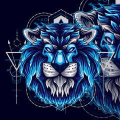 LION HEAD FACE KING VECTOR EASPORT