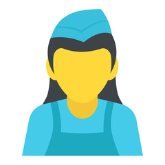 
Flat icon design of girl avatar
