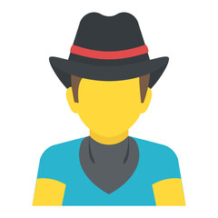 
Flat icon design of boy avatar
