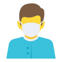 
Flat icon design of boy avatar
