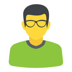 
Flat icon design of a teacher 
