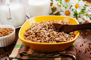 Buckwheat in a bowl