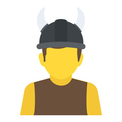 
A person with viking hat is samurai armor
