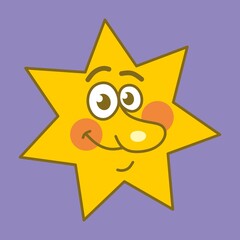 smiling yellow star