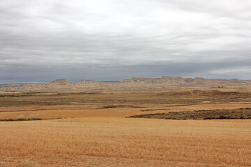 Fototapeta na wymiar Desert landscape in Bardenas Reales of Navarra, Spain