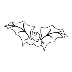 Simple illustration of Christmas holly berry icon for Christmas holiday