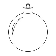 Simple illustration of Christmas tree toy Object for christmas design, mockup