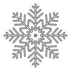 Simple illustration of winter snowflake for Christmas holiday
