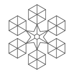 Simple illustration of winter snowflake for Christmas holiday