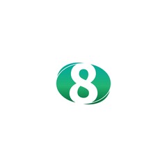 Number 8 icon logo creative design