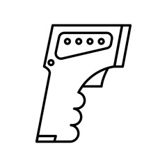 digital thermometer device line style icon