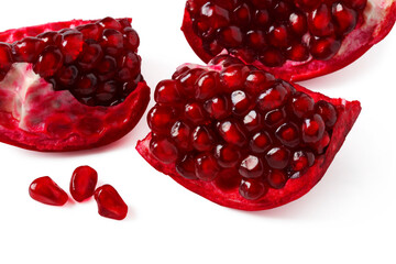 Ripe pomegranate pieces