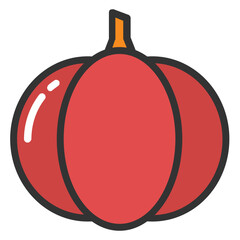 
A large orange or yellow fruit. Pumpkin fruit but often referred to as vegetables
