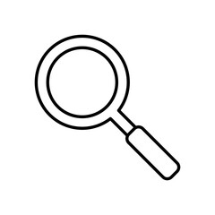 search magnifying glass line style icon