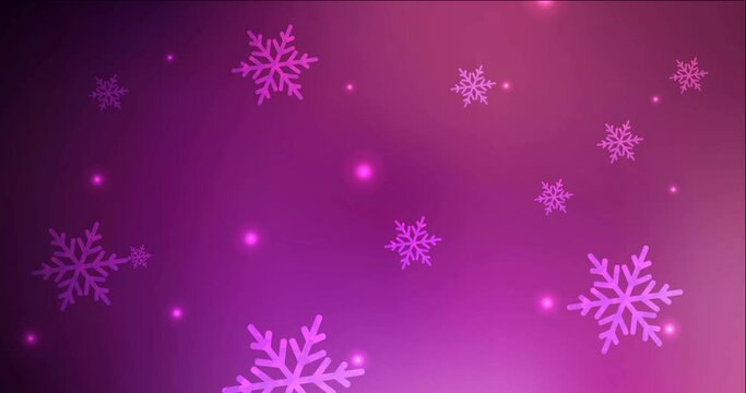 4K looping dark purple, pink animated video in celebration style. High-quality clip in simple style with Xmas design elements. Ads for gift presentations. 4096 x 2160, 30 fps.